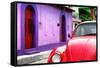 ¡Viva Mexico! Collection - Red VW Beetle Car and Colorful House-Philippe Hugonnard-Framed Stretched Canvas