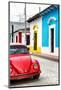 ¡Viva Mexico! Collection - Red VW Beetle Car and Colorful Houses II-Philippe Hugonnard-Mounted Photographic Print