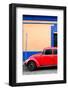¡Viva Mexico! Collection - Red VW Beetle Car and Colorful Wall-Philippe Hugonnard-Framed Photographic Print
