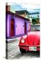 ¡Viva Mexico! Collection - Red VW Beetle Car in a Colorful Street-Philippe Hugonnard-Stretched Canvas