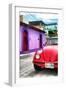 ¡Viva Mexico! Collection - Red VW Beetle Car in a Colorful Street-Philippe Hugonnard-Framed Photographic Print