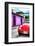 ¡Viva Mexico! Collection - Red VW Beetle Car in a Colorful Street-Philippe Hugonnard-Framed Photographic Print