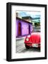 ¡Viva Mexico! Collection - Red VW Beetle Car in a Colorful Street-Philippe Hugonnard-Framed Photographic Print