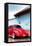 ¡Viva Mexico! Collection - Red VW Beetle Car on a street in San Cristobal II-Philippe Hugonnard-Framed Stretched Canvas