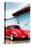 ¡Viva Mexico! Collection - Red VW Beetle Car on a street in San Cristobal II-Philippe Hugonnard-Stretched Canvas