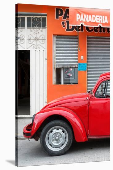 ¡Viva Mexico! Collection - Red VW Beetle Car-Philippe Hugonnard-Stretched Canvas