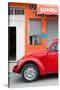 ¡Viva Mexico! Collection - Red VW Beetle Car-Philippe Hugonnard-Stretched Canvas