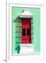 ¡Viva Mexico! Collection - Red Window and Green Wall in Campeche-Philippe Hugonnard-Framed Premium Photographic Print