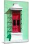 ¡Viva Mexico! Collection - Red Window and Green Wall in Campeche-Philippe Hugonnard-Mounted Premium Photographic Print