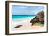 ¡Viva Mexico! Collection - Rock on a Caribbean Beach-Philippe Hugonnard-Framed Photographic Print