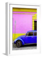 ¡Viva Mexico! Collection - Royal Blue VW Beetle Car and Colorful Wall-Philippe Hugonnard-Framed Photographic Print