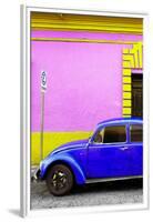 ¡Viva Mexico! Collection - Royal Blue VW Beetle Car and Colorful Wall-Philippe Hugonnard-Framed Premium Photographic Print