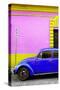 ¡Viva Mexico! Collection - Royal Blue VW Beetle Car and Colorful Wall-Philippe Hugonnard-Stretched Canvas