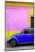 ¡Viva Mexico! Collection - Royal Blue VW Beetle Car and Colorful Wall-Philippe Hugonnard-Mounted Photographic Print