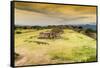 ¡Viva Mexico! Collection - Ruins of Monte Alban at Sunset II-Philippe Hugonnard-Framed Stretched Canvas