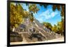 ¡Viva Mexico! Collection - Ruins of the ancient Mayan city with Fall Colors of Calakmul III-Philippe Hugonnard-Framed Photographic Print