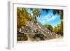 ¡Viva Mexico! Collection - Ruins of the ancient Mayan city with Fall Colors of Calakmul III-Philippe Hugonnard-Framed Photographic Print