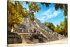 ¡Viva Mexico! Collection - Ruins of the ancient Mayan city with Fall Colors of Calakmul III-Philippe Hugonnard-Stretched Canvas