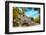 ¡Viva Mexico! Collection - Ruins of the ancient Mayan city with Fall Colors of Calakmul III-Philippe Hugonnard-Framed Photographic Print