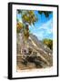 ¡Viva Mexico! Collection - Ruins of the ancient Mayan city with Fall Colors of Calakmul IV-Philippe Hugonnard-Framed Photographic Print
