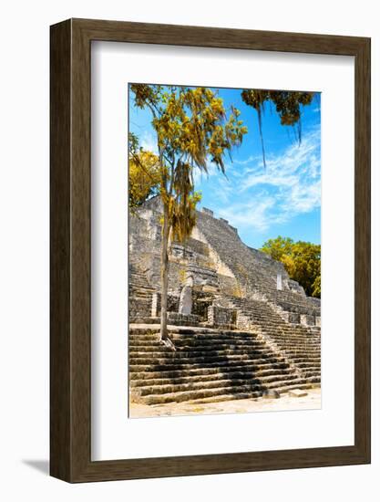 ¡Viva Mexico! Collection - Ruins of the ancient Mayan city with Fall Colors of Calakmul IV-Philippe Hugonnard-Framed Photographic Print