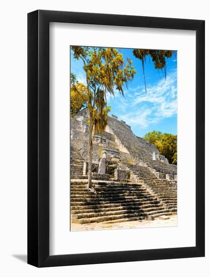 ¡Viva Mexico! Collection - Ruins of the ancient Mayan city with Fall Colors of Calakmul IV-Philippe Hugonnard-Framed Photographic Print