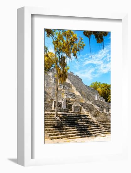 ¡Viva Mexico! Collection - Ruins of the ancient Mayan city with Fall Colors of Calakmul IV-Philippe Hugonnard-Framed Photographic Print