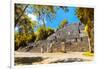 ¡Viva Mexico! Collection - Ruins of the ancient Mayan city with Fall Colors of Calakmul-Philippe Hugonnard-Framed Photographic Print