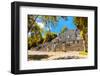 ¡Viva Mexico! Collection - Ruins of the ancient Mayan city with Fall Colors of Calakmul-Philippe Hugonnard-Framed Photographic Print