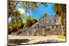 ¡Viva Mexico! Collection - Ruins of the ancient Mayan city with Fall Colors of Calakmul-Philippe Hugonnard-Mounted Photographic Print