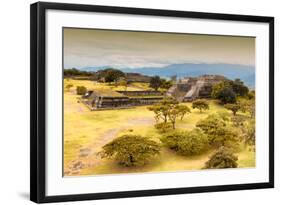 ¡Viva Mexico! Collection - Ruins of the Zapotec civilization in Oaxaca with Fall Colors-Philippe Hugonnard-Framed Photographic Print