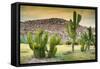 ¡Viva Mexico! Collection - Saguaro Cactus and Mexican Ruins at Sunset-Philippe Hugonnard-Framed Stretched Canvas