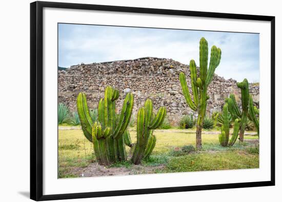 ¡Viva Mexico! Collection - Saguaro Cactus and Mexican Ruins-Philippe Hugonnard-Framed Photographic Print