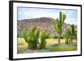 ¡Viva Mexico! Collection - Saguaro Cactus and Mexican Ruins-Philippe Hugonnard-Framed Photographic Print