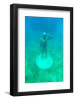 ¡Viva Mexico! Collection - Sculptures at bottom of sea in Cancun-Philippe Hugonnard-Framed Photographic Print