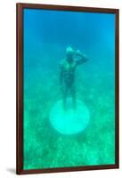 ¡Viva Mexico! Collection - Sculptures at bottom of sea in Cancun-Philippe Hugonnard-Framed Photographic Print