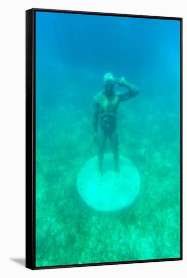 ¡Viva Mexico! Collection - Sculptures at bottom of sea in Cancun-Philippe Hugonnard-Framed Stretched Canvas