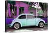 ¡Viva Mexico! Collection - "Summer Blue Car" VW Beetle-Philippe Hugonnard-Stretched Canvas