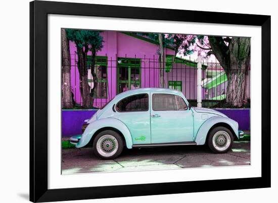 ¡Viva Mexico! Collection - "Summer Blue Car" VW Beetle-Philippe Hugonnard-Framed Photographic Print