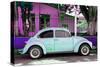 ¡Viva Mexico! Collection - "Summer Blue Car" VW Beetle-Philippe Hugonnard-Stretched Canvas