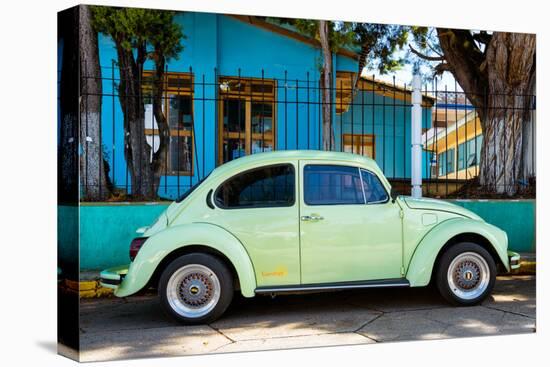 ¡Viva Mexico! Collection - "Summer Green Car" VW Beetle-Philippe Hugonnard-Stretched Canvas