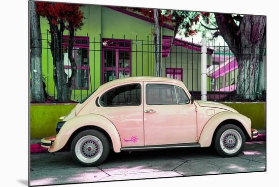 ¡Viva Mexico! Collection - "Summer Salmon Car" VW Beetle-Philippe Hugonnard-Mounted Photographic Print