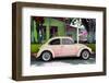 ¡Viva Mexico! Collection - "Summer Salmon Car" VW Beetle-Philippe Hugonnard-Framed Photographic Print