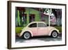 ¡Viva Mexico! Collection - "Summer Salmon Car" VW Beetle-Philippe Hugonnard-Framed Photographic Print