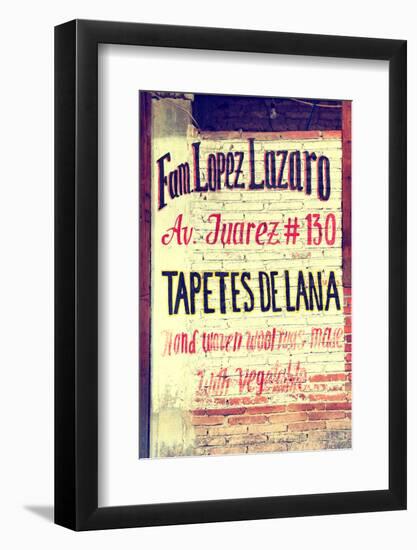 ¡Viva Mexico! Collection - "Tapetes de Lana" Mexican Sign-Philippe Hugonnard-Framed Photographic Print