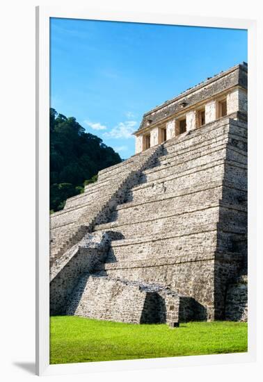 ¡Viva Mexico! Collection - Temple of Inscriptions at Mayan archaelogical site - Palenque-Philippe Hugonnard-Framed Photographic Print