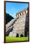 ¡Viva Mexico! Collection - Temple of Inscriptions at Mayan archaelogical site - Palenque-Philippe Hugonnard-Framed Photographic Print