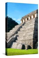 ¡Viva Mexico! Collection - Temple of Inscriptions at Mayan archaelogical site - Palenque-Philippe Hugonnard-Stretched Canvas