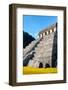 ¡Viva Mexico! Collection - Temple of Inscriptions at Mayan archaelogical site with Fall Colors-Philippe Hugonnard-Framed Photographic Print