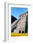 ¡Viva Mexico! Collection - Temple of Inscriptions at Mayan archaelogical site with Fall Colors-Philippe Hugonnard-Framed Photographic Print